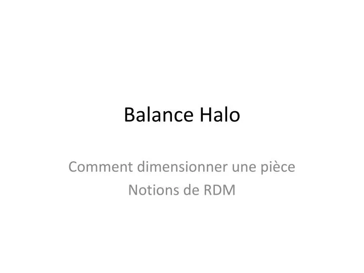 balance halo