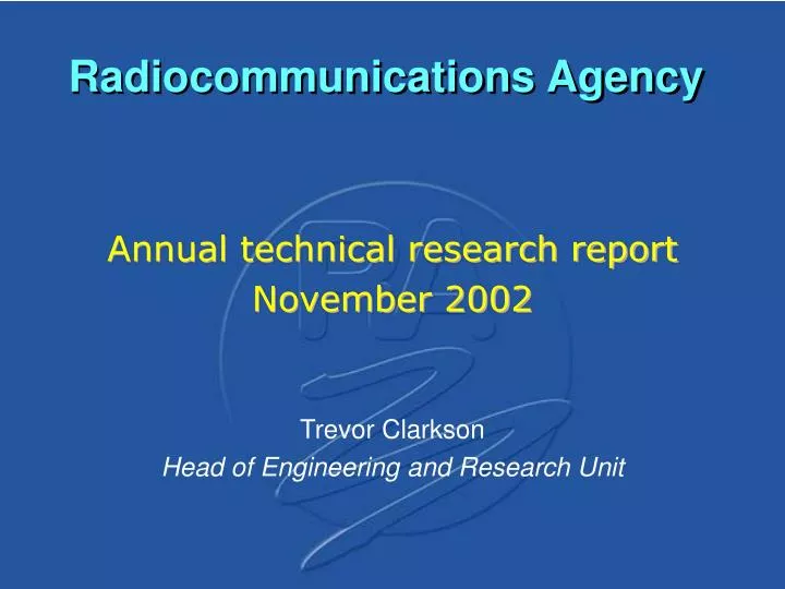 radiocommunications agency