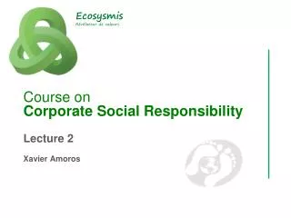 Course on Corporate Social Responsibility