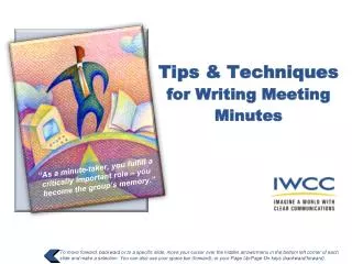 Tips &amp; Techniques for Writing Meeting Minutes