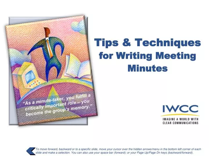 tips techniques for writing meeting minutes