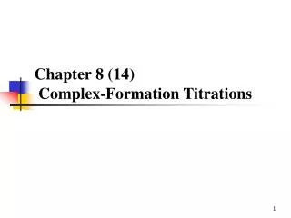 chapter 8 14 complex formation titrations