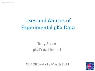 Uses and Abuses of Experimental pKa Data
