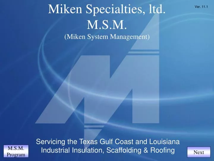 miken specialties ltd m s m miken system management