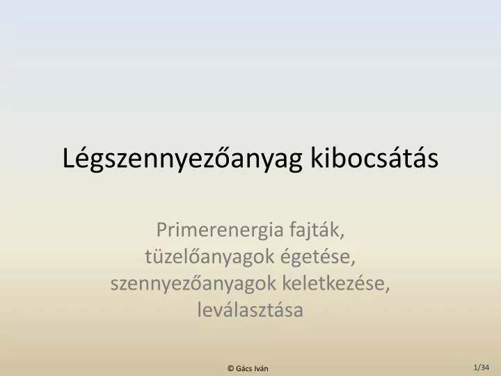 l gszennyez anyag kibocs t s