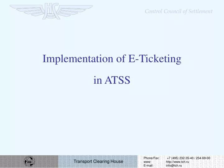 implementation of e ticketing in atss