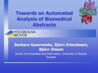 Towards an Automated Analysis of Biomedical Abstracts