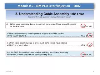 5. Understanding Cable Assembly Tabs Error