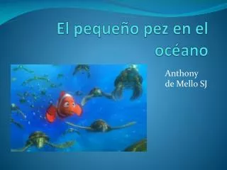 el peque o pez en el oc ano