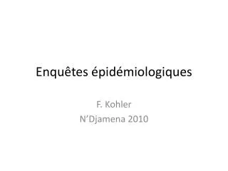 enqu tes pid miologiques