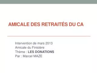 amicale des retrait s du ca