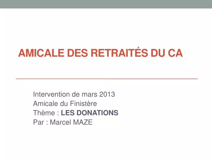 amicale des retrait s du ca