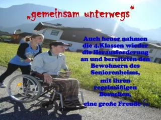 gemeinsam unterwegs