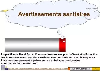 avertissements sanitaires