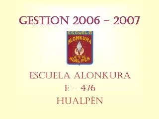 gestion 2006 2007