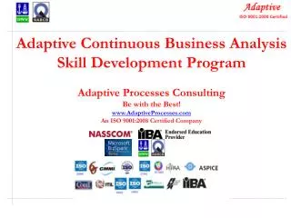 Adaptive Continuous Business Analysis Skill Development Program Adaptive Processes Consulting
