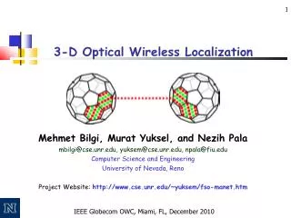 3-D Optical Wireless Localization