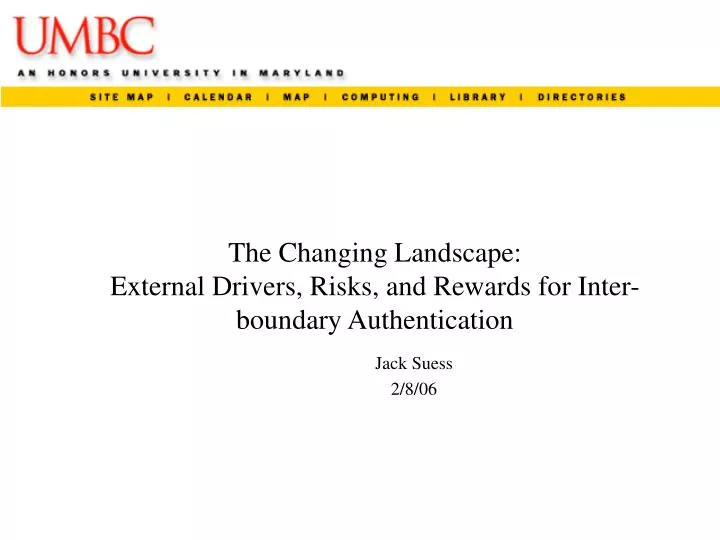 the changing landscape external drivers risks and rewards for inter boundary authentication