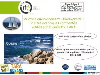 relation environnement biodiversit 2 sites oc aniques contrast s visit s par la go lette tara