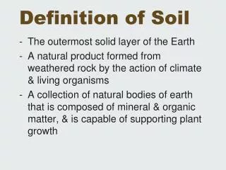 Definition of Soil