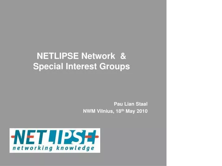 netlipse network special interest groups