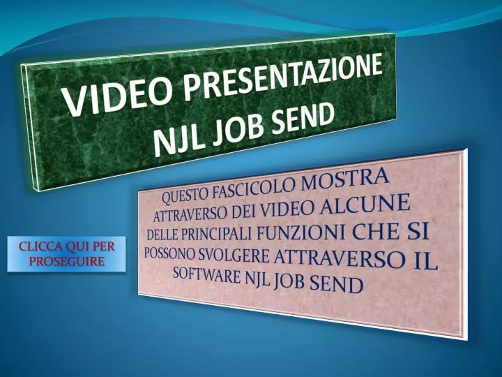 video presentazione njl job send
