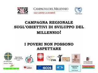 campagna regionale sugl obiettivi di sviluppo del millennio