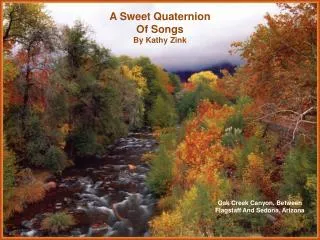 A Sweet Quaternion Of Songs By Kathy Zink