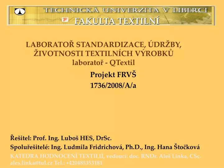 laborato standardizace dr by ivotnosti textiln ch v robk laborato qtextil