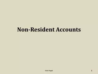 Non-Resident Accounts