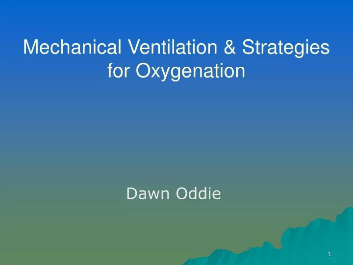 mechanical ventilation strategies for oxygenation