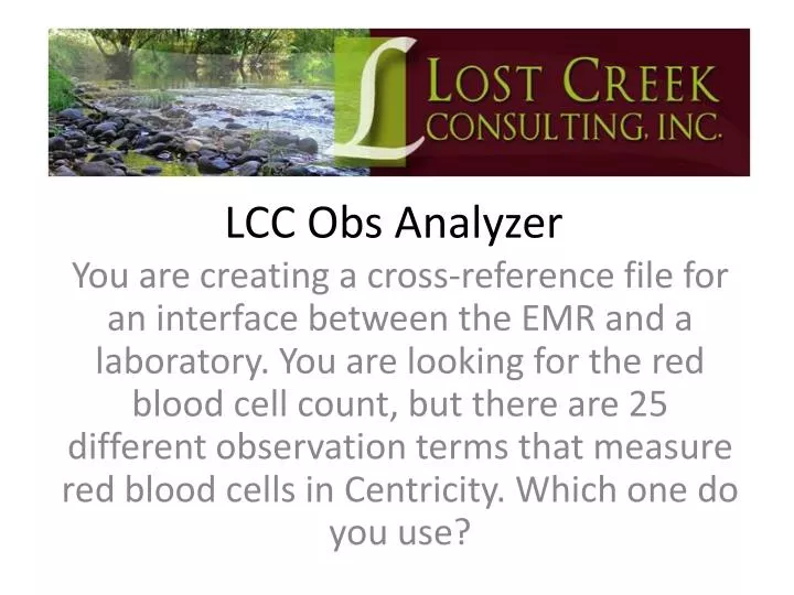 lcc obs analyzer