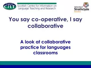 You say co-operative, I say collaborative