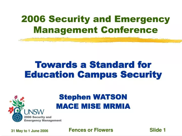 2006 security and emergency management conference