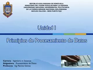 unidad i principios de procesamiento de datos