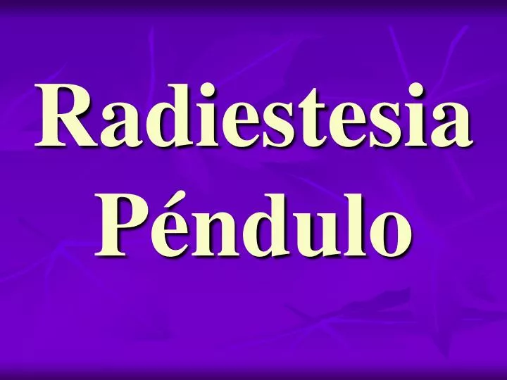 radiestesia p ndulo