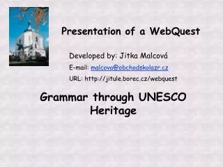 Presentation of a WebQuest