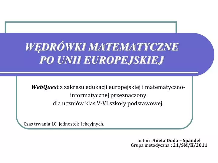 w dr wki matematyczne po unii europejskiej