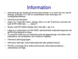 information