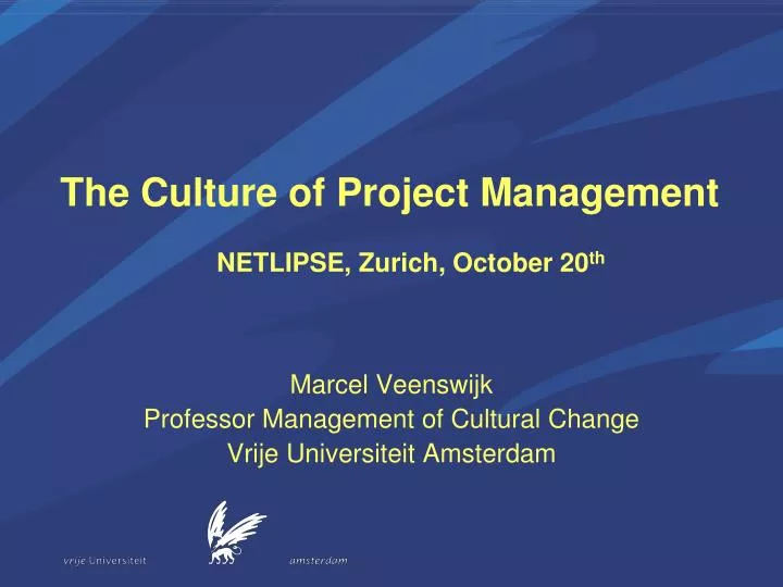 marcel veenswijk professor management of cultural change vrije universiteit amsterdam