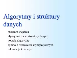 algorytmy i struktury danych