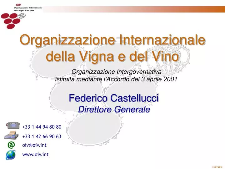 organizzazione internazionale della vigna e del vino