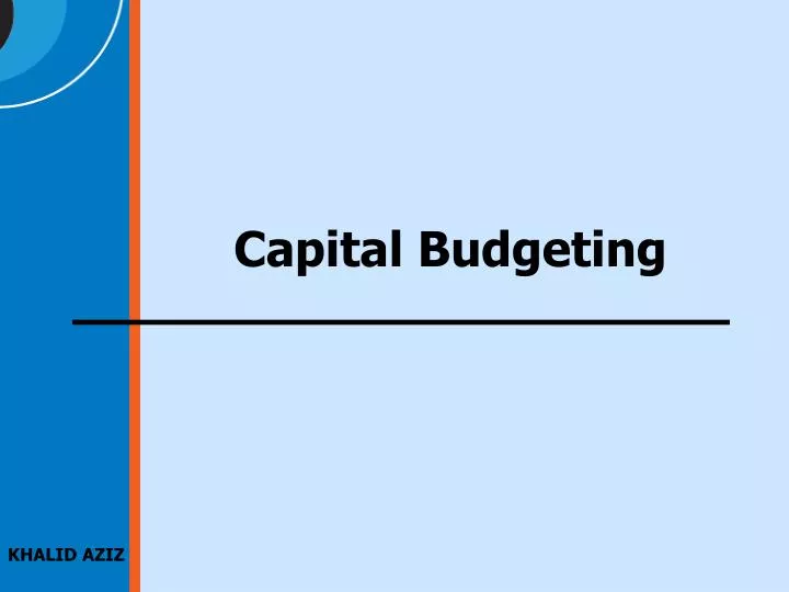 capital budgeting