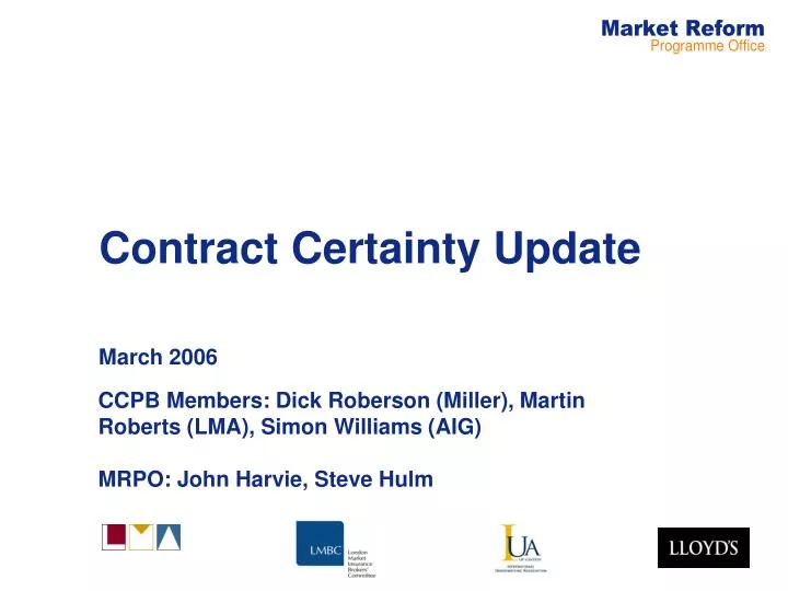 contract certainty update