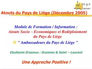 atouts du pays de li ge d cembre 2005