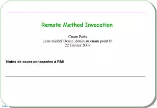 r emote m ethod i nvocation