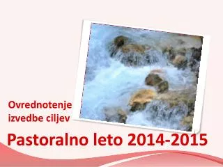 ovrednotenje izvedbe ciljev