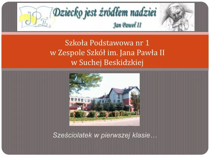 szko a podstawowa nr 1 w zespole szk im jana paw a ii w suchej beskidzkiej