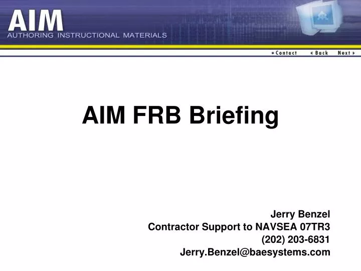 aim frb briefing