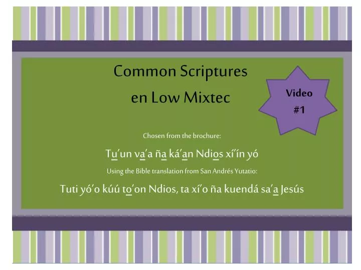 common scriptures en low mixtec